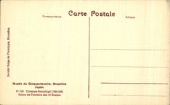 CPA Musee of the fiftieth anniversary Brussels Japan Stamps Hiroshige 1796 1858 Scene of the history of the 47 logs