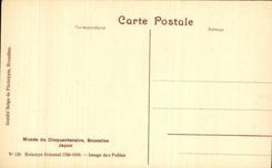 CPA Musee of the fiftieth anniversary Brussels Japan Stamps Hokusai 1760 1849 Image of the poets