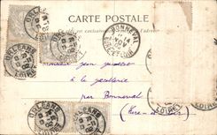 CPA Fantaisie Femme Horoscope Dame de Pique 