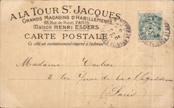 CPA Fantasy Children Publicity With the tower St Jacques Street of Rivoli Paris