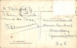 CPA Maroc Casablanca Avenue du parc et le petit lycee