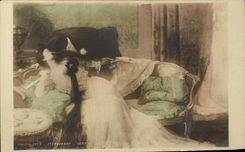 CPA Fantaisie Femme Salon 1903 Etcheverry Vertige 