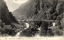 CPA Road of Pierrefitte the Large Bridge of the Railroad