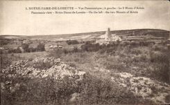 CPA Notre Dame De Lorette Vue Panoramique a gauche les 2 monts d'Artois 