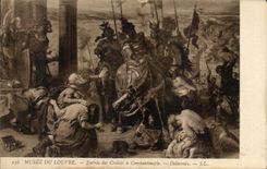 CPA Musee du Louvre Paris Entree des Croises a Constantinople Delacroix Turquie 