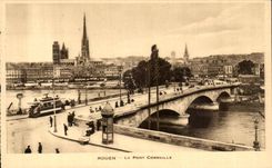 CPA Rouen the Bridge Crow