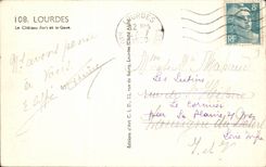 CPA Lourdes the Castle Fort and Gave