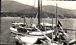 CPA the Dimension Of Cavalaire Azure On Sea a Corner of the Port Boat