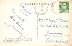 CPA Montauban the Bridge of the Consuls Places Theater and Bell-tower St Jacques