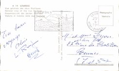 CPSM Lourdes View of both Basilica