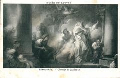 CPA Museum of Louvre Fragonard Coresus and Callirhoe