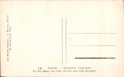 Antiguedades asiaticas del Louvre de CPA el rey en el su tanque delante de una ciudad del assiegee