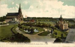 CPA Together Of Good Help And the Monument Of Jeanne d' Arc