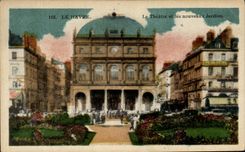 CPA Le Havre the Theater And New Gardens