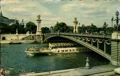 CPSM Paris the Bridge Alexandre III Grand Palais the Barge