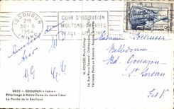 CPA Issoudun Pelerinage A Notre Dame Du Sacre Coeur Le Porche De La Basilique