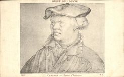 CPA Musee Du Louvre Crananch Buste d'homme