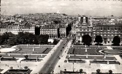 Panorama de CPSM Paris visto de las azoteas del Louvre