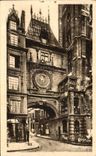 CPA Rouen the Large Clock and the Fountain