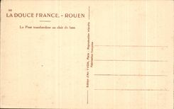 CPA Rouen the Transporter bridge with the moonlight