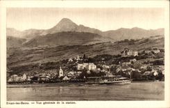 CPA Evian Les Bains View Of the Station Boat