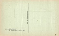 CPA Alexandria Nubar Pacha Gardens Egypte 