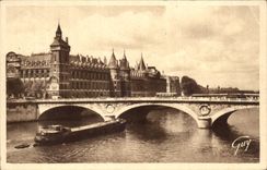 CPA Paris And Its Wonders the Seine the Bridge With the Exchange And Law courts