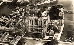 CPA Paris Seen Air Our Lady Of Paris Entrance Two Islands