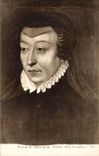 CPA Portrait de Catherine de Medicis Ecole Francaise Chantilly 