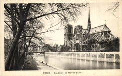 CPA Paris the Apse Of Notre Dame