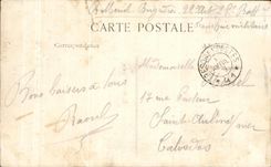 CPA Albert Vue of the Church reached by many German shells Militaria