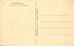 CPA Bourges el portico de la central de la catedral