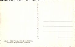 CPA Abbey of the Mount St Michel Statue Fremiet