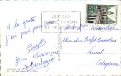 CPA Lourdes the Basilica and Gave