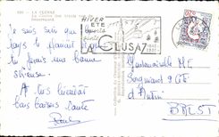 CPA La Clusaz la Chaine des Aravis vue de Beauregard