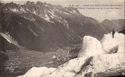 CPA Chamonix Mont Blanc Vallee of Chamonix seen deu Glacier of Let us work