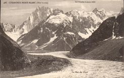CPA Chamonix Mont Blanc the Jorasses Glacier sea of ice