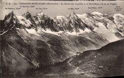 CPA Chamonix Mont Blanc the Chain of Needles and Mont Blanc seen of Flegere