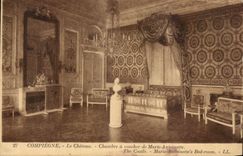 CPA Compiegne the Castle Room has to sleep of Marie Antoinette The Castle Marie Antoinette' S Bed room