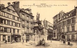High CPA Roune Statue with the Memory Of Jeanne D' Arc Places Of the Virgin
