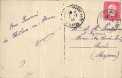 CPA Trawl-nets On the Marne the cathedral