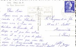 CPA Pau Le Parc Beaumont Cygnes