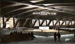 CPSM Lourdes Underground Basilica Black and white St X