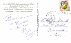 CPSM Lourdes Underground Basilica Black and white St X