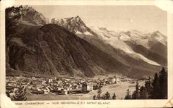 CPA Chamonix View And Mount Blanc