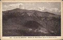 CPA With the Collar Of Aravis Chains Of Mont Blanc seen of the Iron Cross