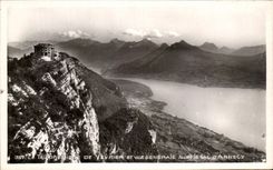 CPA the Cable car of Veyrier and View On the Annecy Lake