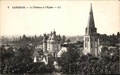 CPA Langeais the Castle and the Church