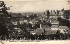 CPA Langeais Panoramic View towards the Castle