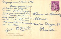 CPA dimensiona Niza el Vue azul artistico en la caminata